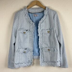 Nanette Lepore Light Blue Tweed Blazer